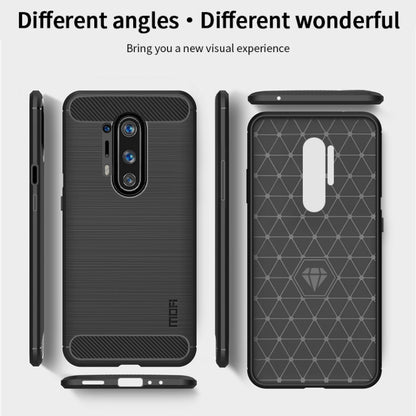 สำหรับ OnePlus 8 Pro MOFI Gentleness Series Brushed Texture คาร์บอนไฟเบอร์กรณี TPU นุ่ม, For OnePlus 8 Pro