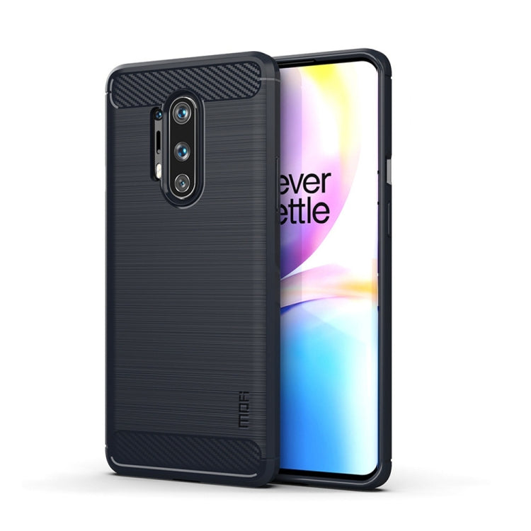 สำหรับ OnePlus 8 Pro MOFI Gentleness Series Brushed Texture คาร์บอนไฟเบอร์กรณี TPU นุ่ม, For OnePlus 8 Pro
