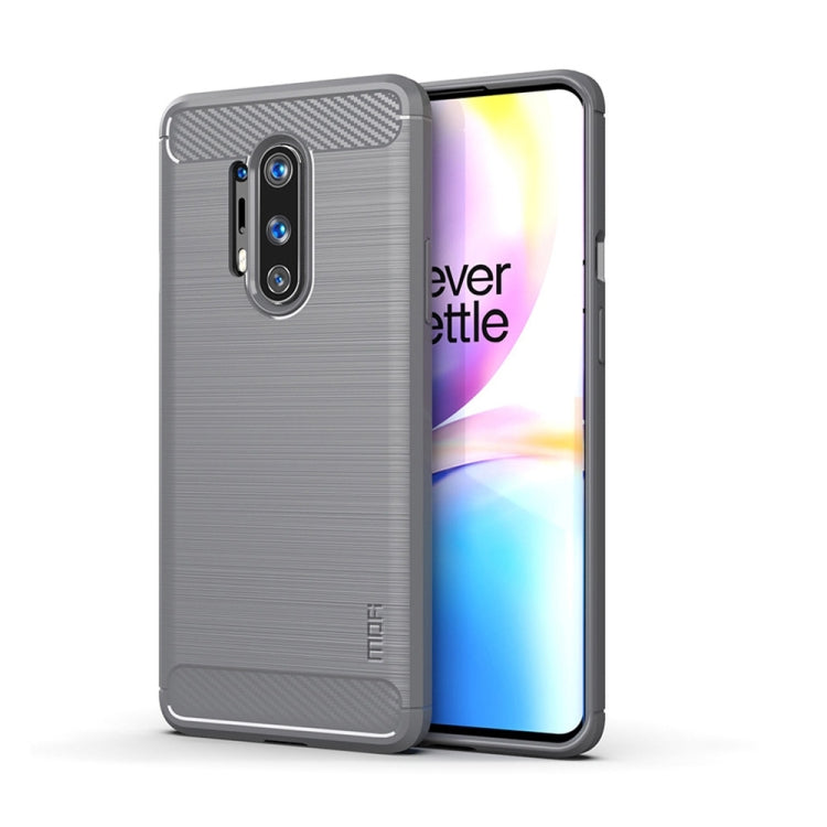 สำหรับ OnePlus 8 Pro MOFI Gentleness Series Brushed Texture คาร์บอนไฟเบอร์กรณี TPU นุ่ม, For OnePlus 8 Pro