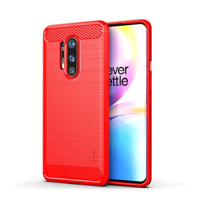 สำหรับ OnePlus 8 Pro MOFI Gentleness Series Brushed Texture คาร์บอนไฟเบอร์กรณี TPU นุ่ม, For OnePlus 8 Pro