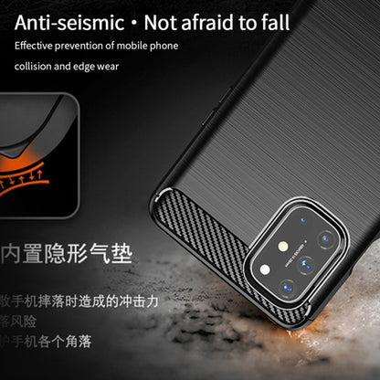 สำหรับ OnePlus 8T MOFI Gentleness Series เคส TPU นุ่มเนื้อแปรงคาร์บอนไฟเบอร์, For OnePlus 8T