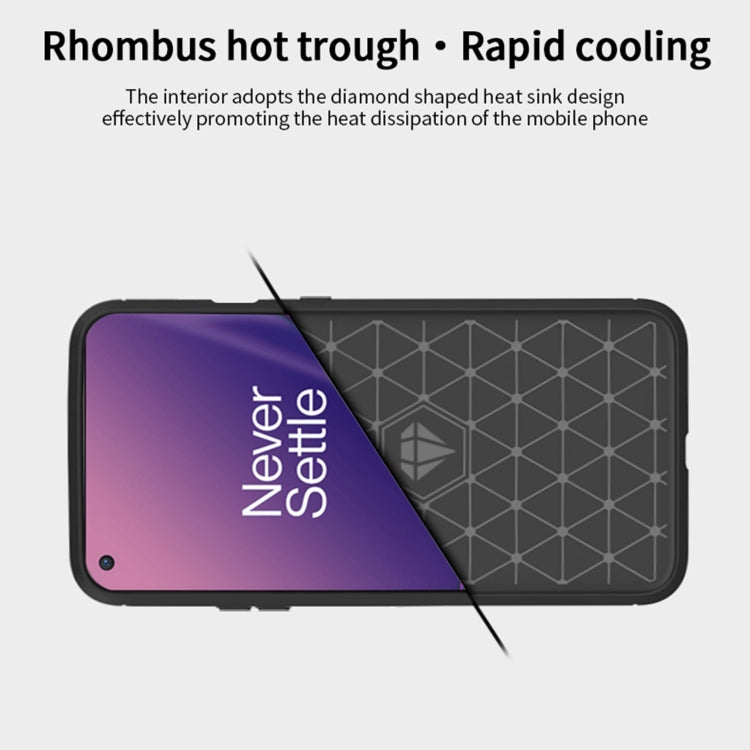 สำหรับ OnePlus 8T MOFI Gentleness Series เคส TPU นุ่มเนื้อแปรงคาร์บอนไฟเบอร์, For OnePlus 8T