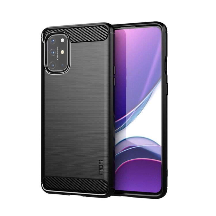 สำหรับ OnePlus 8T MOFI Gentleness Series เคส TPU นุ่มเนื้อแปรงคาร์บอนไฟเบอร์, For OnePlus 8T