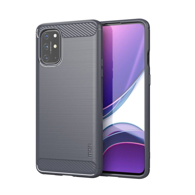 สำหรับ OnePlus 8T MOFI Gentleness Series เคส TPU นุ่มเนื้อแปรงคาร์บอนไฟเบอร์, For OnePlus 8T