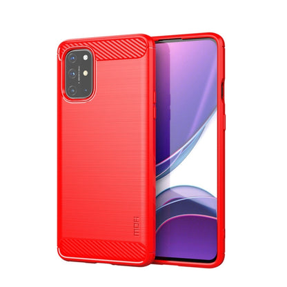 สำหรับ OnePlus 8T MOFI Gentleness Series เคส TPU นุ่มเนื้อแปรงคาร์บอนไฟเบอร์, For OnePlus 8T