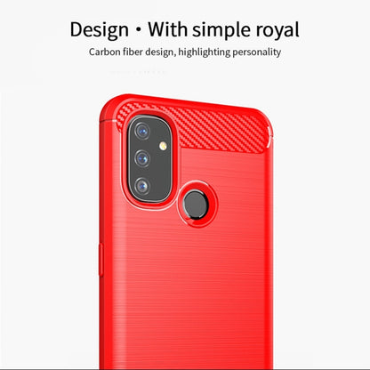 สำหรับ OnePlus Nord N100 MOFI Gentleness Series เคส TPU นุ่มเนื้อแปรงคาร์บอนไฟเบอร์, For OnePlus Nord N100