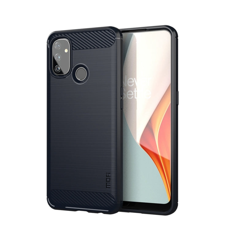 สำหรับ OnePlus Nord N100 MOFI Gentleness Series เคส TPU นุ่มเนื้อแปรงคาร์บอนไฟเบอร์, For OnePlus Nord N100
