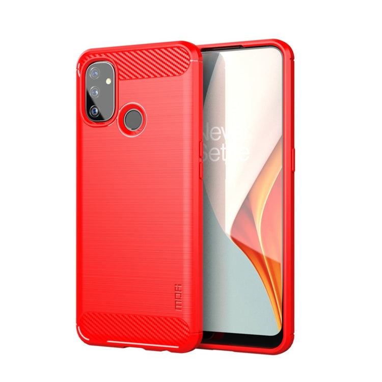 สำหรับ OnePlus Nord N100 MOFI Gentleness Series เคส TPU นุ่มเนื้อแปรงคาร์บอนไฟเบอร์, For OnePlus Nord N100