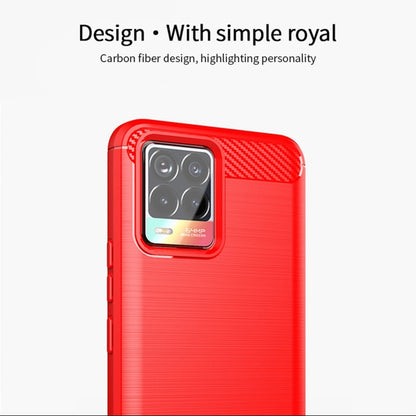 สำหรับ OPPO realme 8/8 Pro MOFI ความอ่อนโยนซีรีส์แปรงเนื้อคาร์บอนไฟเบอร์กรณี TPU อ่อน (สีดำ), For OPPO Realme 8 / 8 Pro