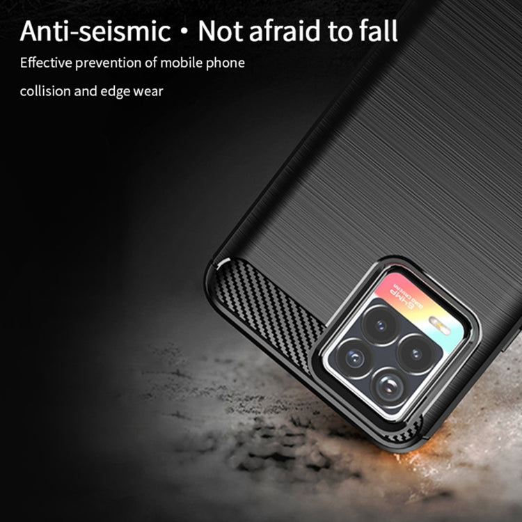 สำหรับ OPPO realme 8/8 Pro MOFI ความอ่อนโยนซีรีส์แปรงเนื้อคาร์บอนไฟเบอร์กรณี TPU อ่อน (สีดำ), For OPPO Realme 8 / 8 Pro