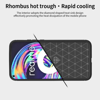 สำหรับ OPPO realme 8/8 Pro MOFI ความอ่อนโยนซีรีส์แปรงเนื้อคาร์บอนไฟเบอร์กรณี TPU อ่อน (สีดำ), For OPPO Realme 8 / 8 Pro