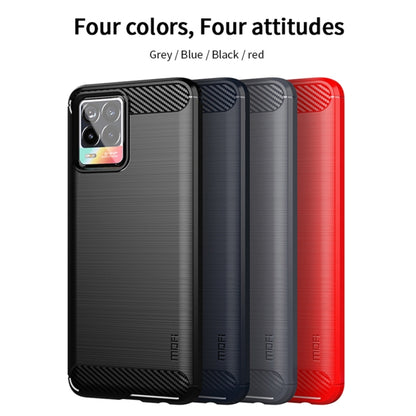 สำหรับ OPPO realme 8/8 Pro MOFI ความอ่อนโยนซีรีส์แปรงเนื้อคาร์บอนไฟเบอร์กรณี TPU อ่อน (สีดำ), For OPPO Realme 8 / 8 Pro