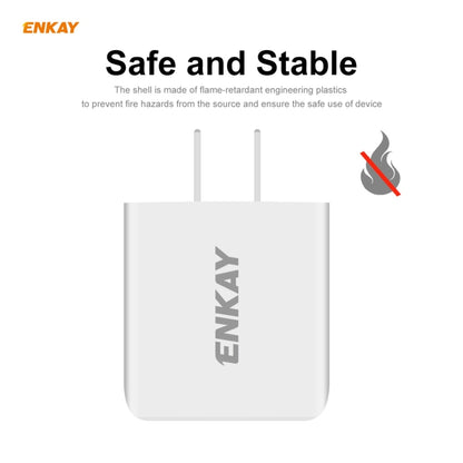 ENKAY Hat-Prince U090 20W PD + QC 3.0 พอร์ตคู่แบบพกพาการชาร์จอย่างรวดเร็วอะแดปเตอร์ชาร์จไฟสำหรับเดินทาง, ปลั๊กของสหรัฐฯ
