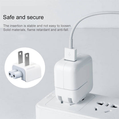 เครื่องชาร์จ USB 12W + สายเคเบิลข้อมูล USB ถึง 8 พินสำหรับซีรีส์ iPad / iPhone / iPod, ปลั๊ก US