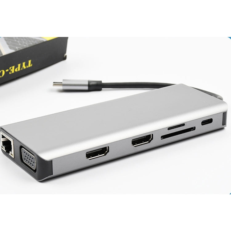 WS-04 12-in-1 Type-C Notebook Multi-Function Docking Station, 12 in 1
