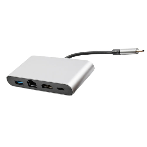 WS-07 Type-C 3.1 ถึง RJ45 + HDMI + USB3.0 + PD 4-in-1 Converter สถานีเชื่อมต่อมัลติฟังก์ชั่น, WS-07