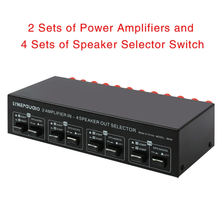 2-in 4-out เครื่องขยายเสียงลำโพง Switcher Splitter Comparator 300W ต่อช่องโดยไม่สูญเสียคุณภาพเสียง, B048