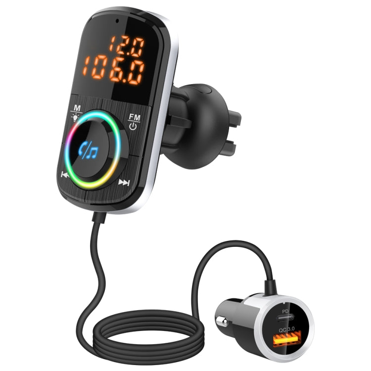 BC71 เครื่องส่งสัญญาณ FM ในรถยนต์แฮนด์ฟรี TF Card เครื่องเล่นเพลง MP3 อุปกรณ์เสริมในรถยนต์อิเล็กทรอนิกส์, BC71
