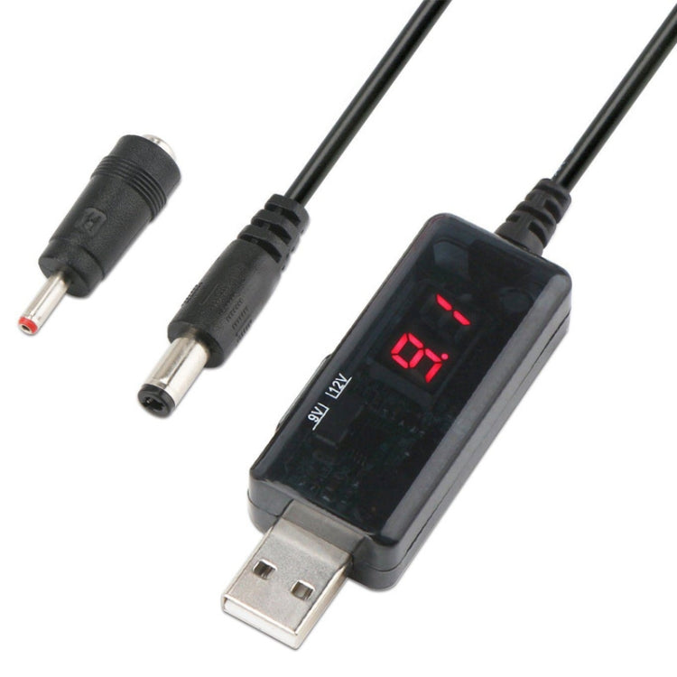 KWS-912V USB Boost Converter DC 5V ถึง 9V 12V สายแปลง + ชุดปลั๊ก 3.5x1.35 มม., 5V to 9V / 12V