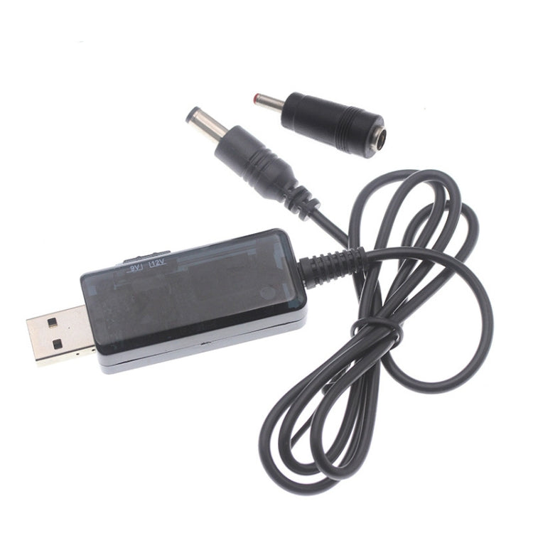 KWS-912V USB Boost Converter DC 5V ถึง 9V 12V สายแปลง + ชุดปลั๊ก 3.5x1.35 มม., 5V to 9V / 12V
