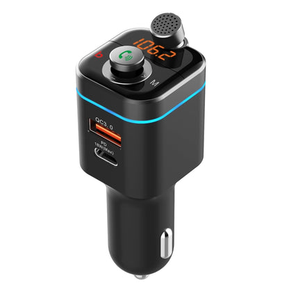 C72 รถ MP3 เครื่องเล่นเครื่องรับเครื่องส่งสัญญาณ FM PD18W USB-C Car Charger เครื่องเล่นเพลง, C72