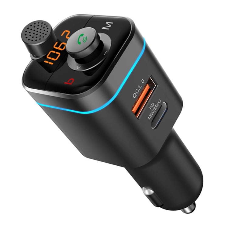 C72 รถ MP3 เครื่องเล่นเครื่องรับเครื่องส่งสัญญาณ FM PD18W USB-C Car Charger เครื่องเล่นเพลง, C72