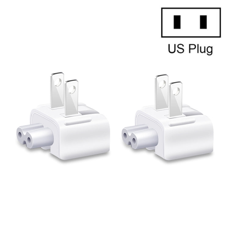 2 PCS XJ01 Power Adapter สำหรับเครื่องชาร์จ iPad 10W 12W และเครื่องชาร์จ MacBook Series, ปลั๊ก US, US Plug