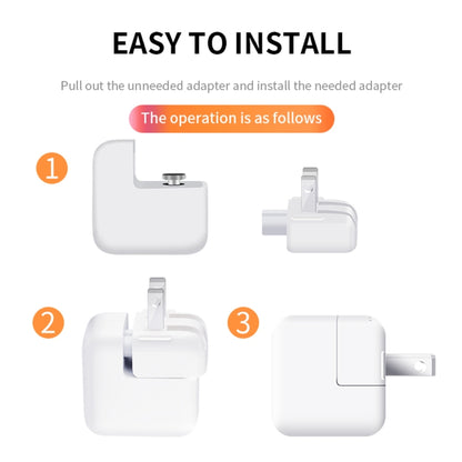 2 PCS XJ01 Power Adapter สำหรับเครื่องชาร์จ iPad 10W 12W และเครื่องชาร์จ MacBook Series, ปลั๊ก US, US Plug