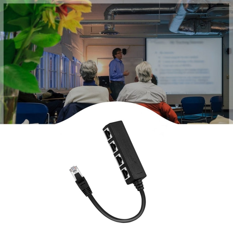 1 ชาย 4 หญิง LAN Ethernet อะแดปเตอร์สายเคเบิล Ethernet Splitter