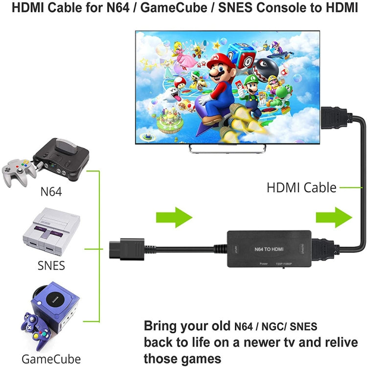 1080P N64 ถึง HDMI Digital Analog Converter อะแดปเตอร์สายวิดีโอ, 1080P Adapter