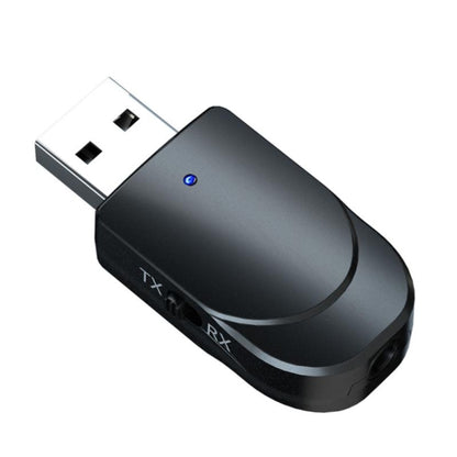 KN330 2 in 1 USB Bluetooth 5.0 อะแดปเตอร์เครื่องรับสัญญาณไร้สายสำหรับคอมพิวเตอร์ทีวีรถยนต์