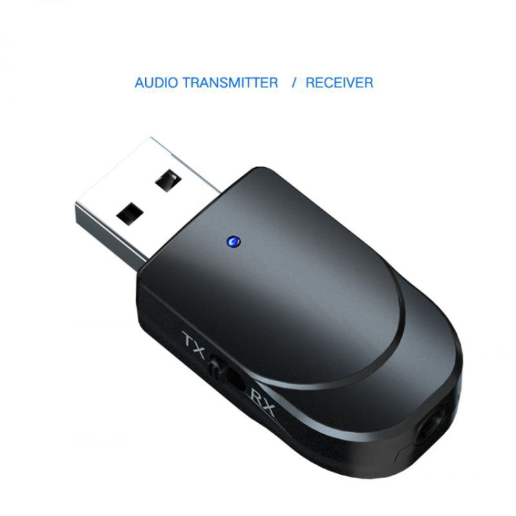 KN330 2 in 1 USB Bluetooth 5.0 อะแดปเตอร์เครื่องรับสัญญาณไร้สายสำหรับคอมพิวเตอร์ทีวีรถยนต์