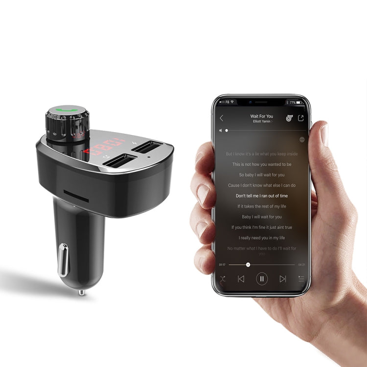 G13 รถ MP3 เครื่องเล่นบลูทูธอุปกรณ์แฮนด์ฟรี FM Transmitter Car Kit Dual USB Fast Charger, G13