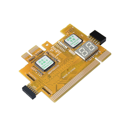 4-in-1 Desktop PC PCI-E LPC การ์ดวินิจฉัยเมนบอร์ดการตรวจจับการ์ดทดสอบความล้มเหลว
