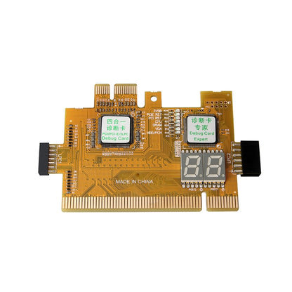 4-in-1 Desktop PC PCI-E LPC การ์ดวินิจฉัยเมนบอร์ดการตรวจจับการ์ดทดสอบความล้มเหลว