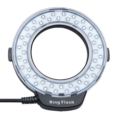 HD-130 Macro LED Ring Flash Light พร้อมวงแหวนอะแดปเตอร์ขนาดต่างๆ 8 แบบ (40.5 / 52 / 55 / 58 / 62 / 67 / 72 / 77mm) และตัวกระจายสี 3 สี