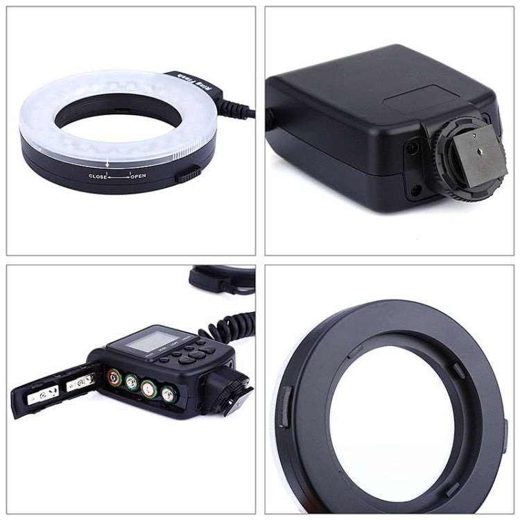 HD-130 Macro LED Ring Flash Light พร้อมวงแหวนอะแดปเตอร์ขนาดต่างๆ 8 แบบ (40.5 / 52 / 55 / 58 / 62 / 67 / 72 / 77mm) และตัวกระจายสี 3 สี