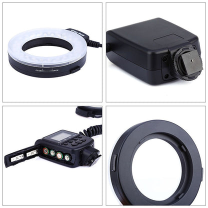 HD-130 Macro LED Ring Flash Light พร้อมวงแหวนอะแดปเตอร์ขนาดต่างๆ 8 แบบ (40.5 / 52 / 55 / 58 / 62 / 67 / 72 / 77mm) และตัวกระจายสี 3 สี