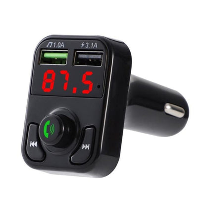 X3 ไร้สาย 5.0 ชุดแฮนด์ฟรี FM เครื่องรับสัญญาณเสียงไร้สายเครื่องส่งสัญญาณ MP3 Player Dual USB Digital Fast Charger, X3