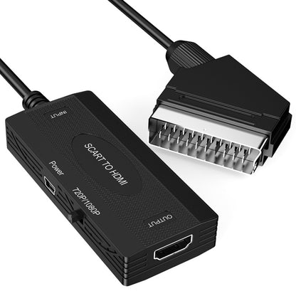 อะแดปเตอร์แปลงวิดีโอเสียง SCART เป็น HDMI 1080P, 1080P SCART to HDMI