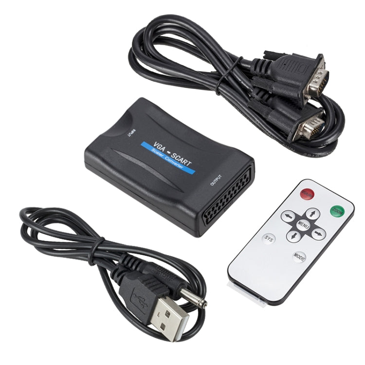 อะแดปเตอร์แปลงวิดีโอเสียง VGA เป็น SCART 1080P, VGA to SCART