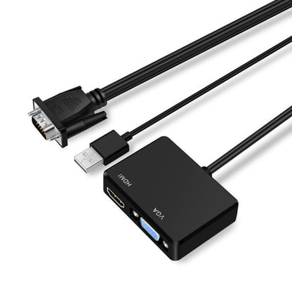 อะแดปเตอร์ VGA เป็น HDMI ตัวแยก VGA พร้อมตัวแปลงเสียง 3.5 มม