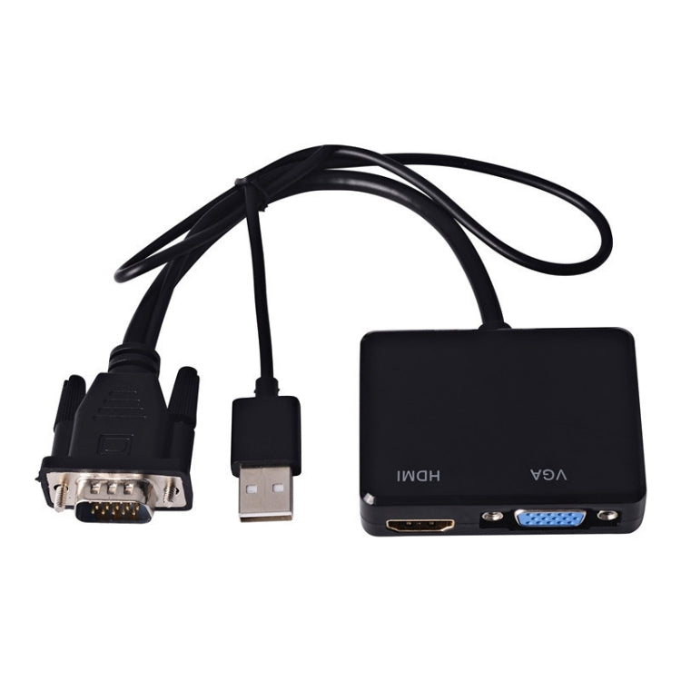 อะแดปเตอร์ VGA เป็น HDMI ตัวแยก VGA พร้อมตัวแปลงเสียง 3.5 มม
