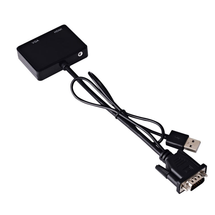 อะแดปเตอร์ VGA เป็น HDMI ตัวแยก VGA พร้อมตัวแปลงเสียง 3.5 มม