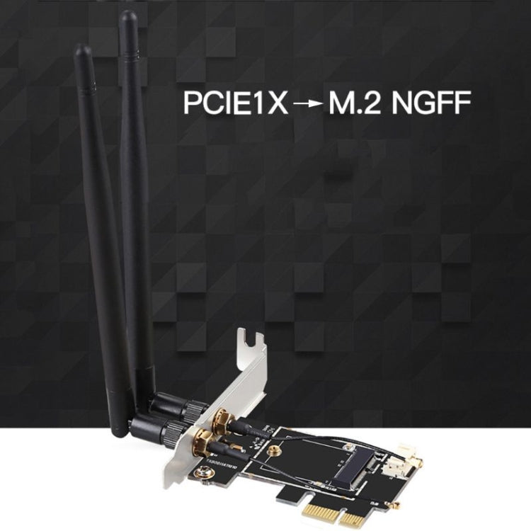 การ์ด PCA-1X เป็นอะแดปเตอร์เสาอากาศคู่
