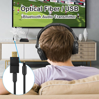 SW03 2 ใน 1 บลูทูธ 5.0 เครื่องส่งสัญญาณ USB + SPDIF Low Latency Optical อะแดปเตอร์ไร้สายสำหรับทีวี PC