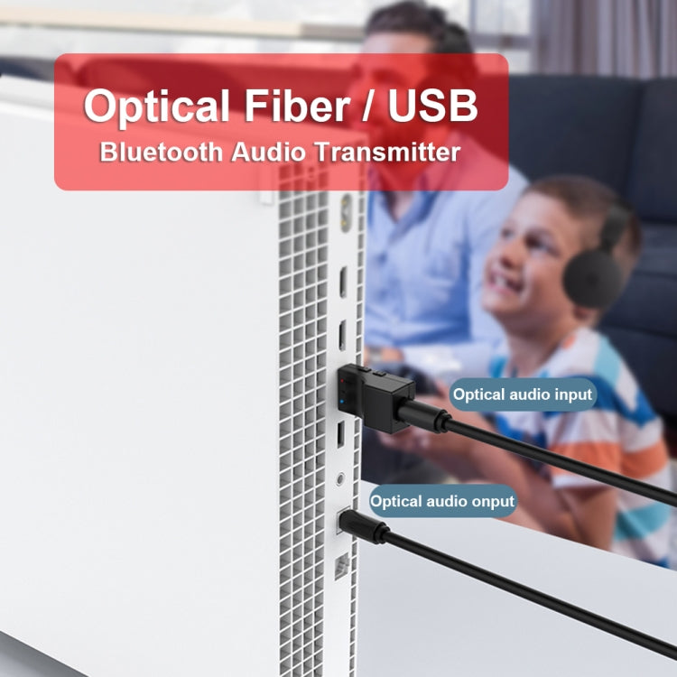 SW03 2 ใน 1 บลูทูธ 5.0 เครื่องส่งสัญญาณ USB + SPDIF Low Latency Optical อะแดปเตอร์ไร้สายสำหรับทีวี PC