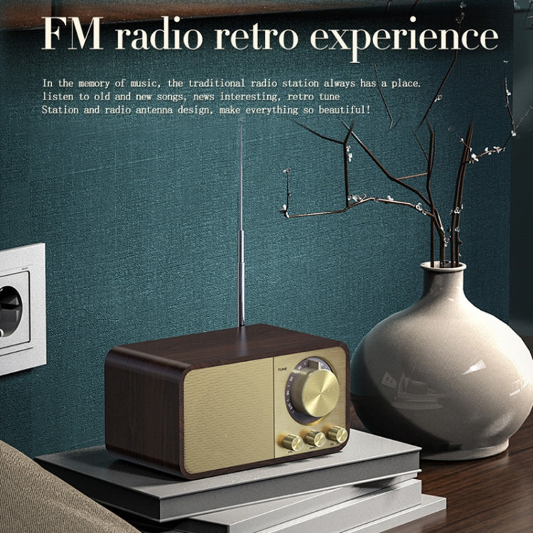 JY-66 ไม้ไร้สาย BT5.0 ลำโพงคลาสสิกย้อนยุควิทยุ FM รองรับ TF / U-Disk / AUX