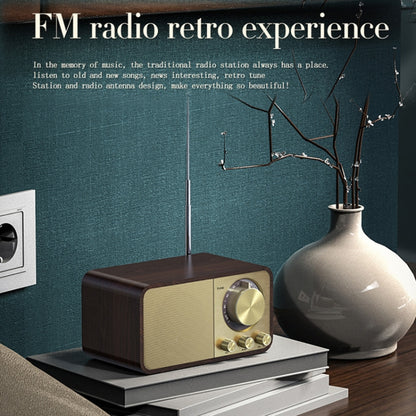 JY-66 ไม้ไร้สาย BT5.0 ลำโพงคลาสสิกย้อนยุควิทยุ FM รองรับ TF / U-Disk / AUX