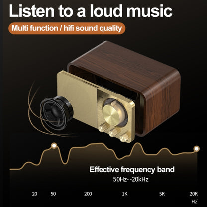 JY-66 ไม้ไร้สาย BT5.0 ลำโพงคลาสสิกย้อนยุควิทยุ FM รองรับ TF / U-Disk / AUX